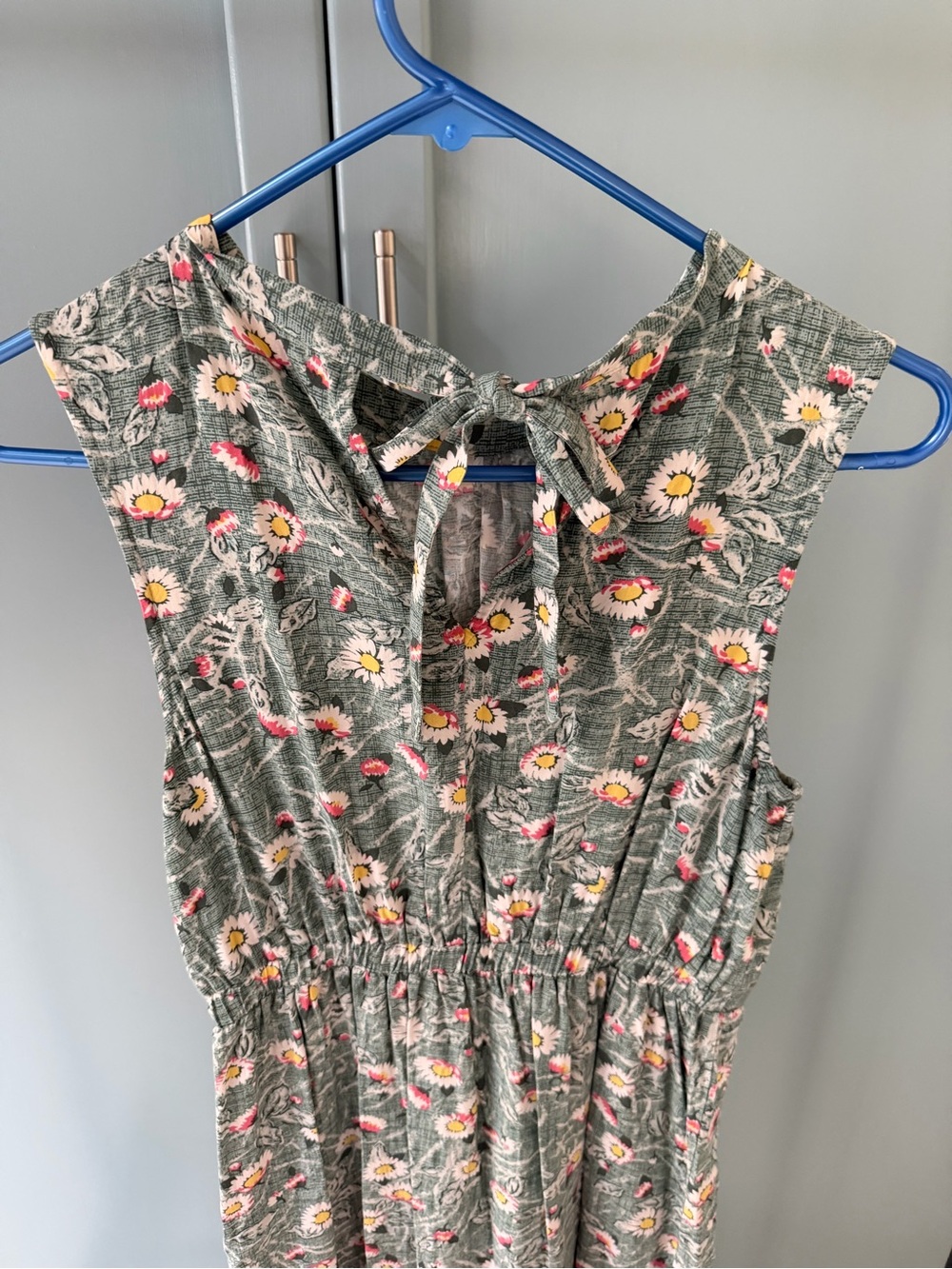 Cath Kidston London Green Floral Midi Dress with Pink and Yellow flowers, size S - Picture 3 of 11